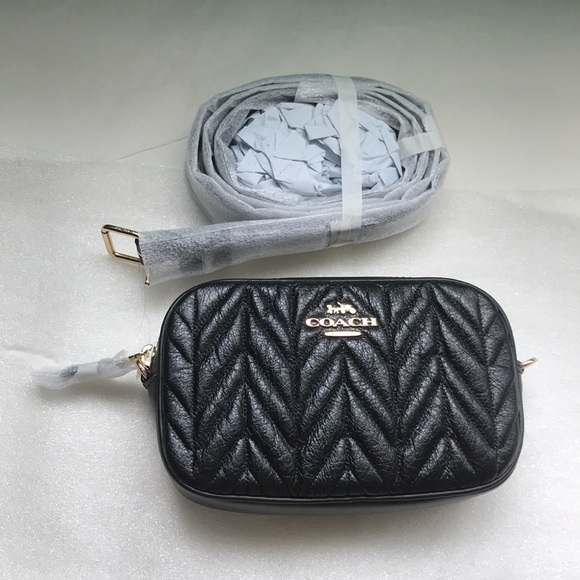 coach quilted belt bag